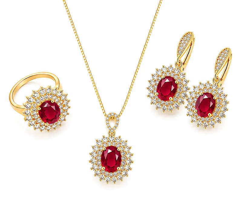Secret Garden Pendant Set — artificial jewellery at Rawaiya