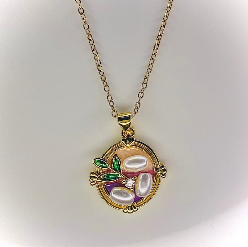Celestial Compass Bloom Necklace — artificial jewellery at Rawaiya