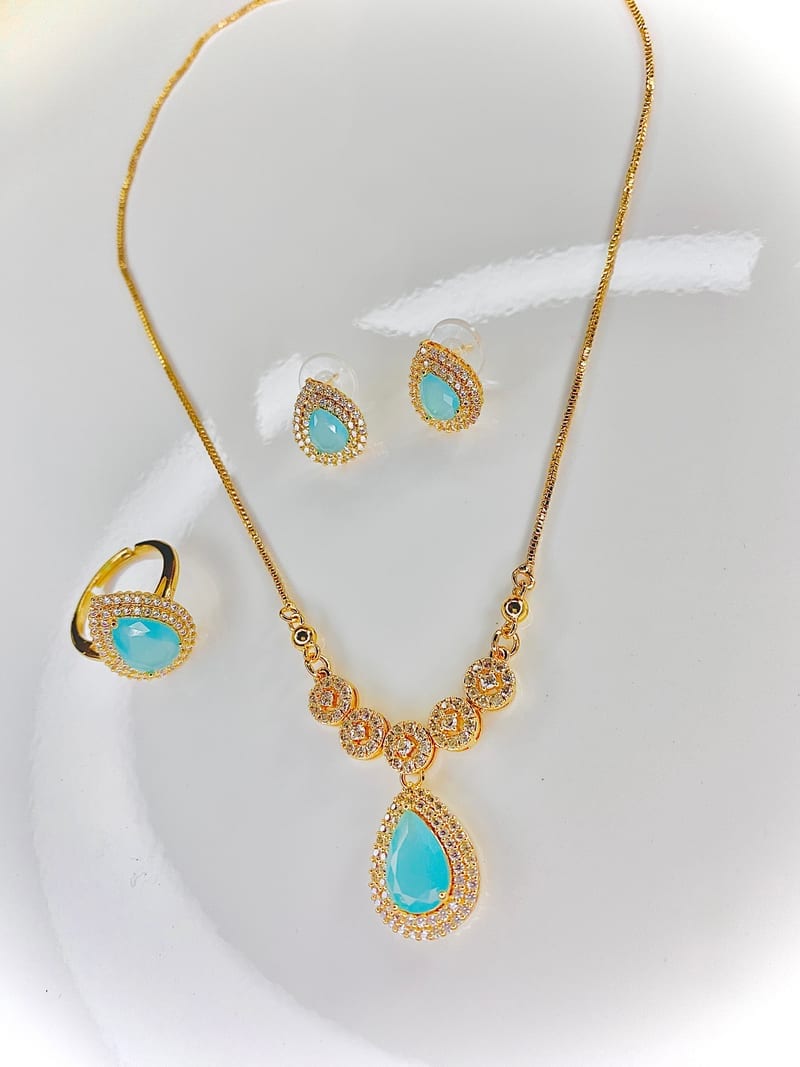 Aqua Royale Jewelry Set — artificial jewellery at Rawaiya