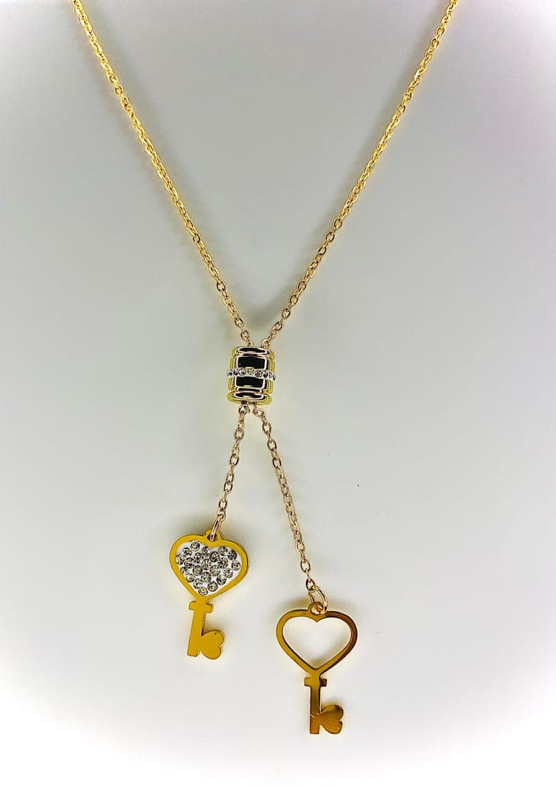 Twin Key Pendant Necklace
