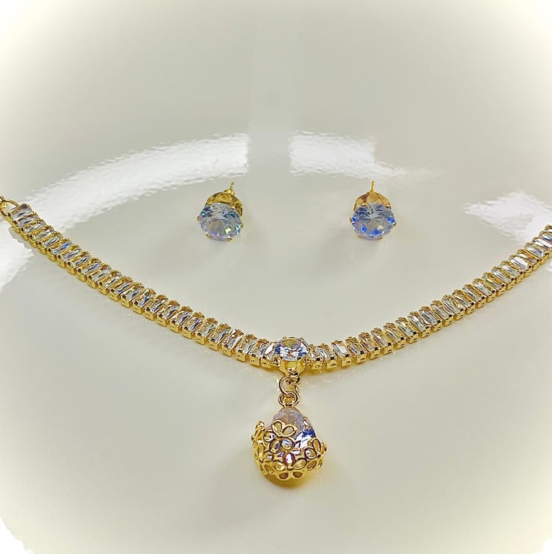 Moon Dew Necklace Set — artificial jewellery at Rawaiya
