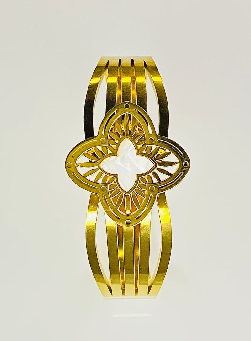 Golden Clover Cuff — artificial jewellery at Rawaiya