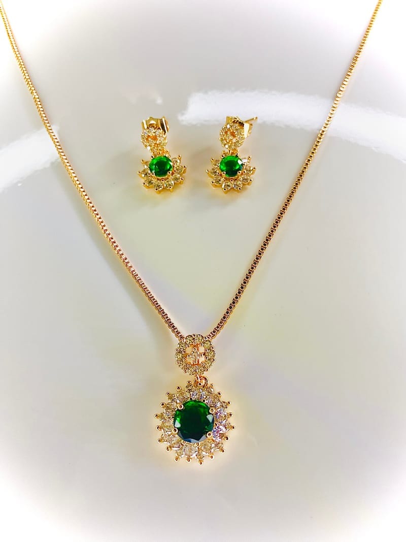 Isadora Blossom Pendant Set — artificial jewellery at Rawaiya