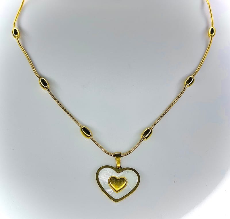 Amora Heart Necklace — artificial jewellery at Rawaiya